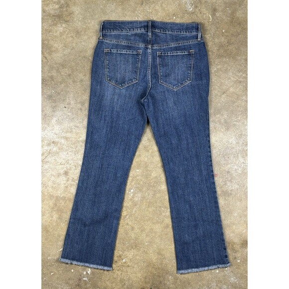 Old Navy Women’s Flare Jeans‎ Size 2 Mid Rise Stretch Blue Raw Hem 25.5” Inseam - Picture 3 of 12